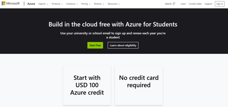 Azure for Students